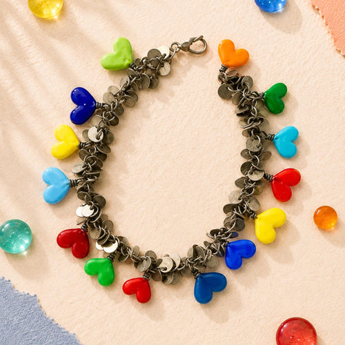 Custom Lampwork Glass Charm Bracelet
