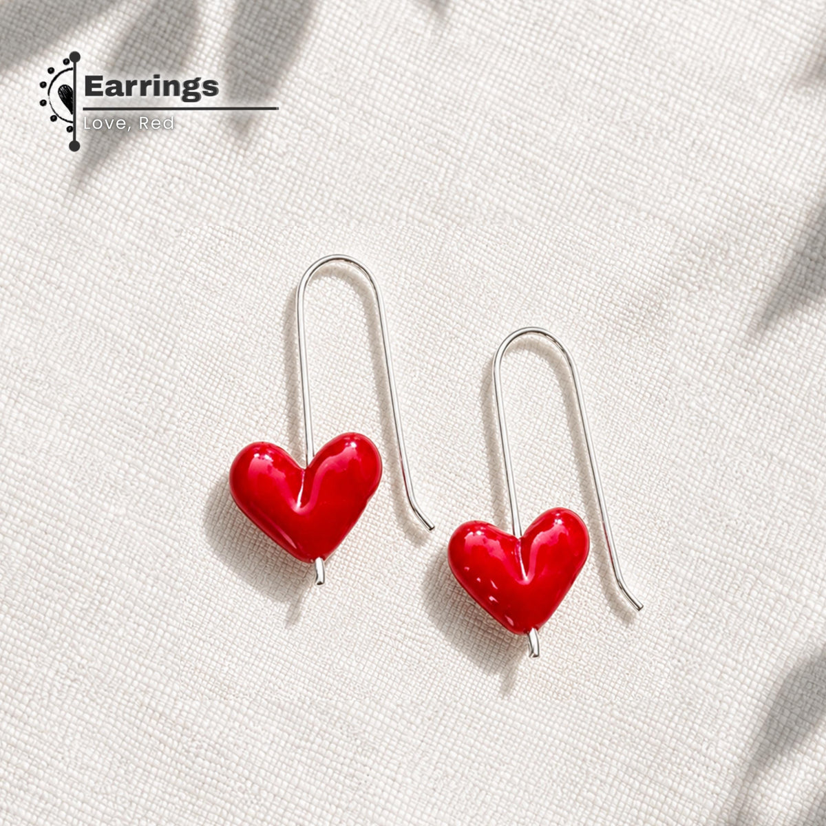 Heart Lampwork Glass Earrings