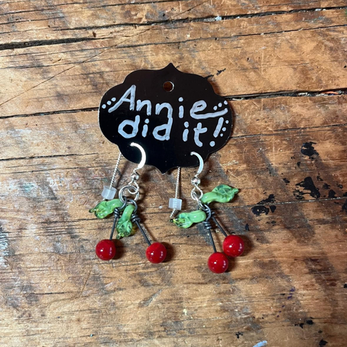 Cherry Glass Earrings