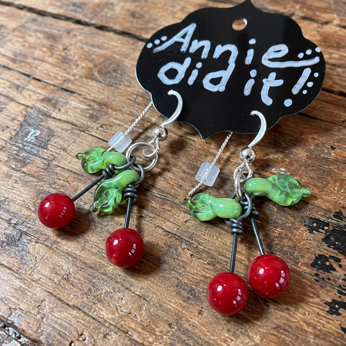 Cherry Glass Earrings