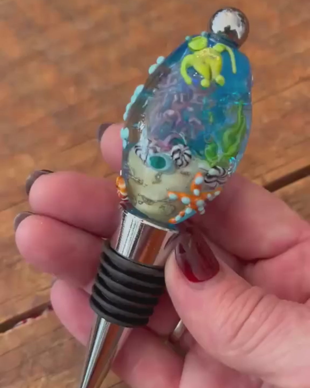 Aquarium Glass Wine Stopper