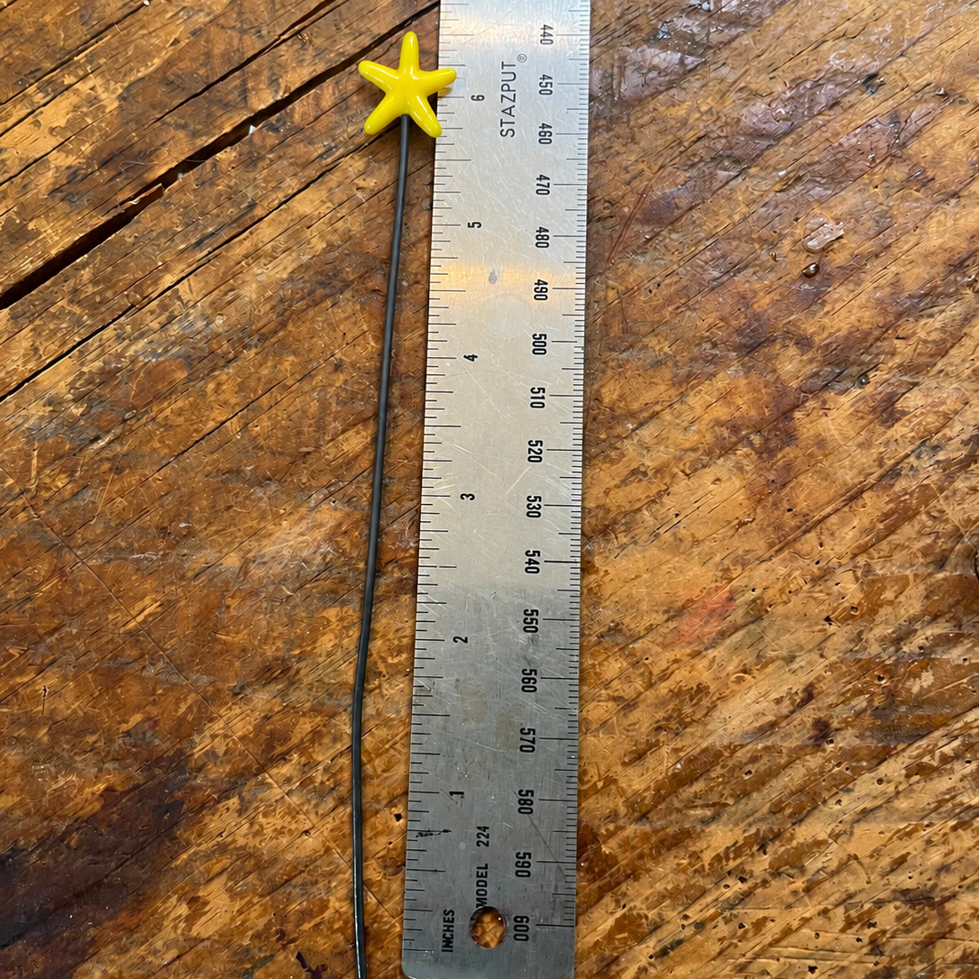 Star Lampwork Glass Plant Stick